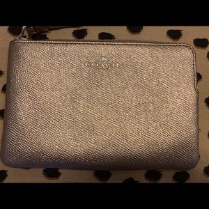 COACH Gold Metallic Wristlet